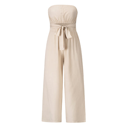 Women's New Casual Fashion Jumpsuit Women Gym From House Apricot 2XL