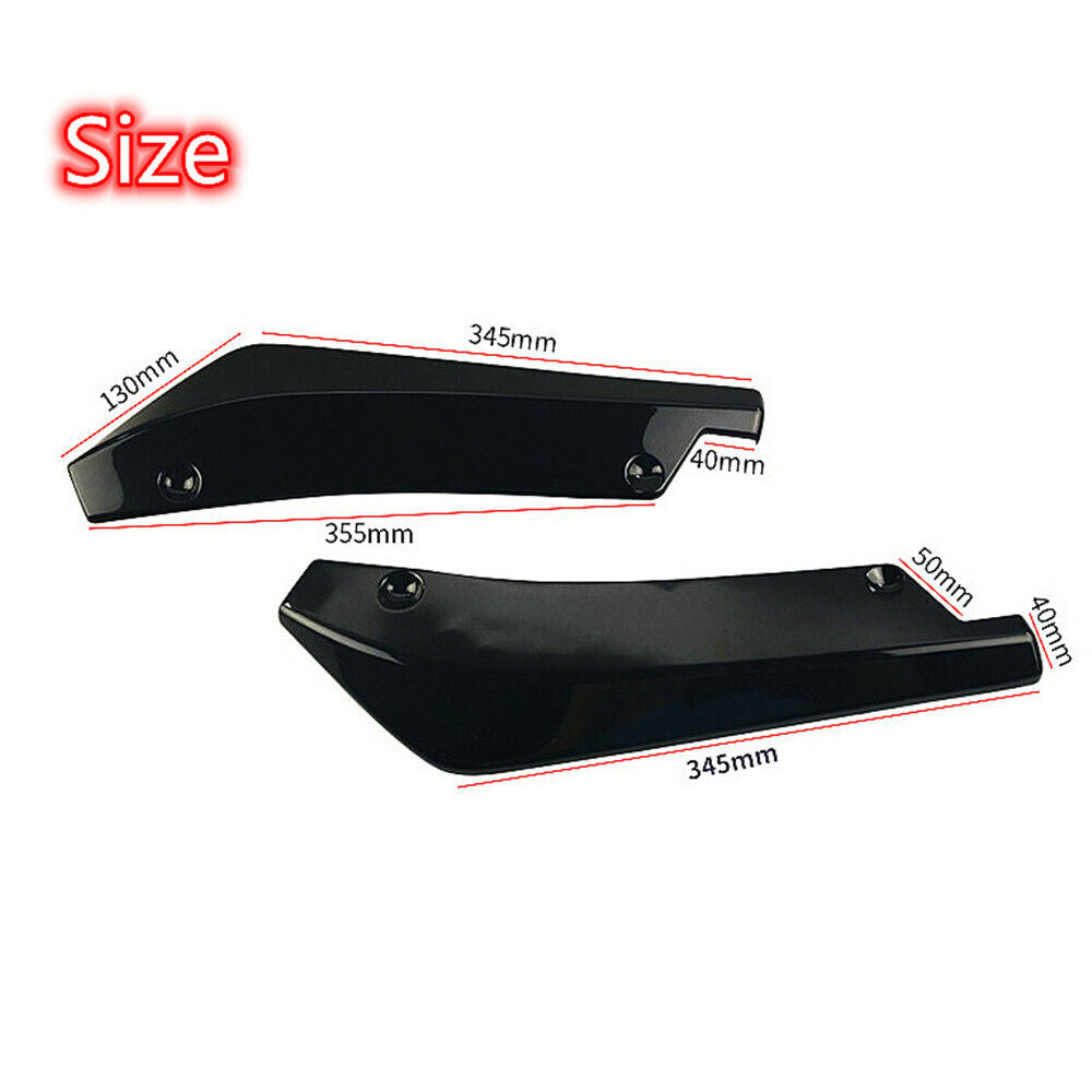 Pair Car Universal Black Rear Bumper Lip Diffuser Splitter Canard Protector US Vehicle dealsniper-net