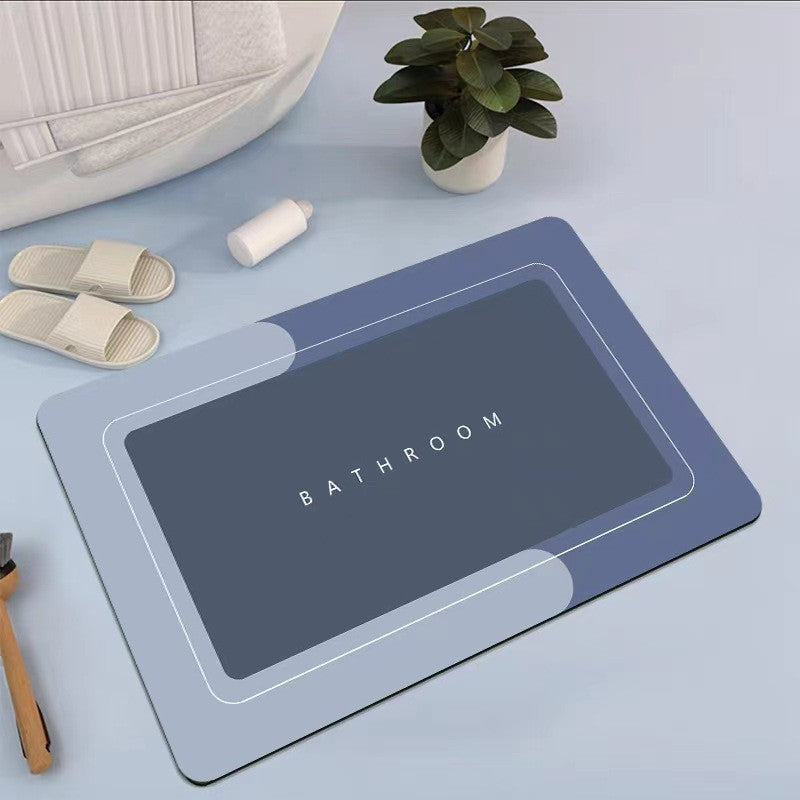 Bathroom Absorbent And Quick-drying Floor Mat House DealSniper.net Lake Blue Rectangle 40X60 1PCS