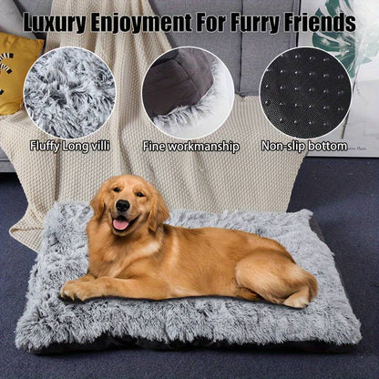 Pet Dog Bed Long Plush Cozy Warm Sleeping Beds Pets DealSniper.net