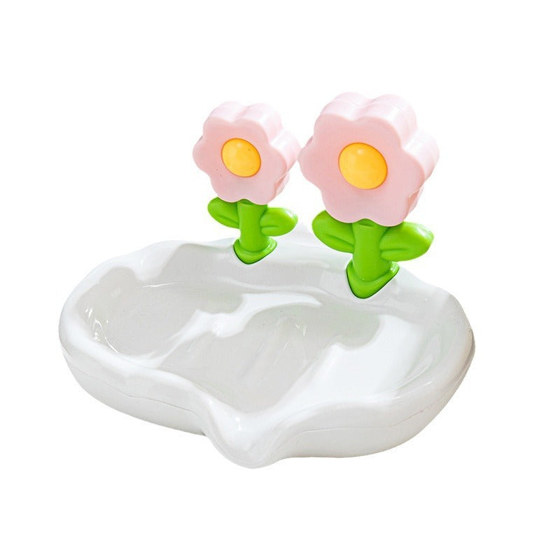 Draining Flowers Soap Dish Home Creative House dealsniper-net