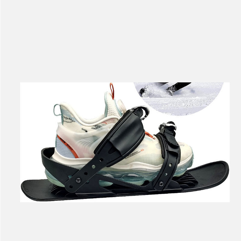 Mini Ski Skates Portable Short Skiboard Adjustable Skates Shoes For Snow Deals DealSniper.net Childrens black box