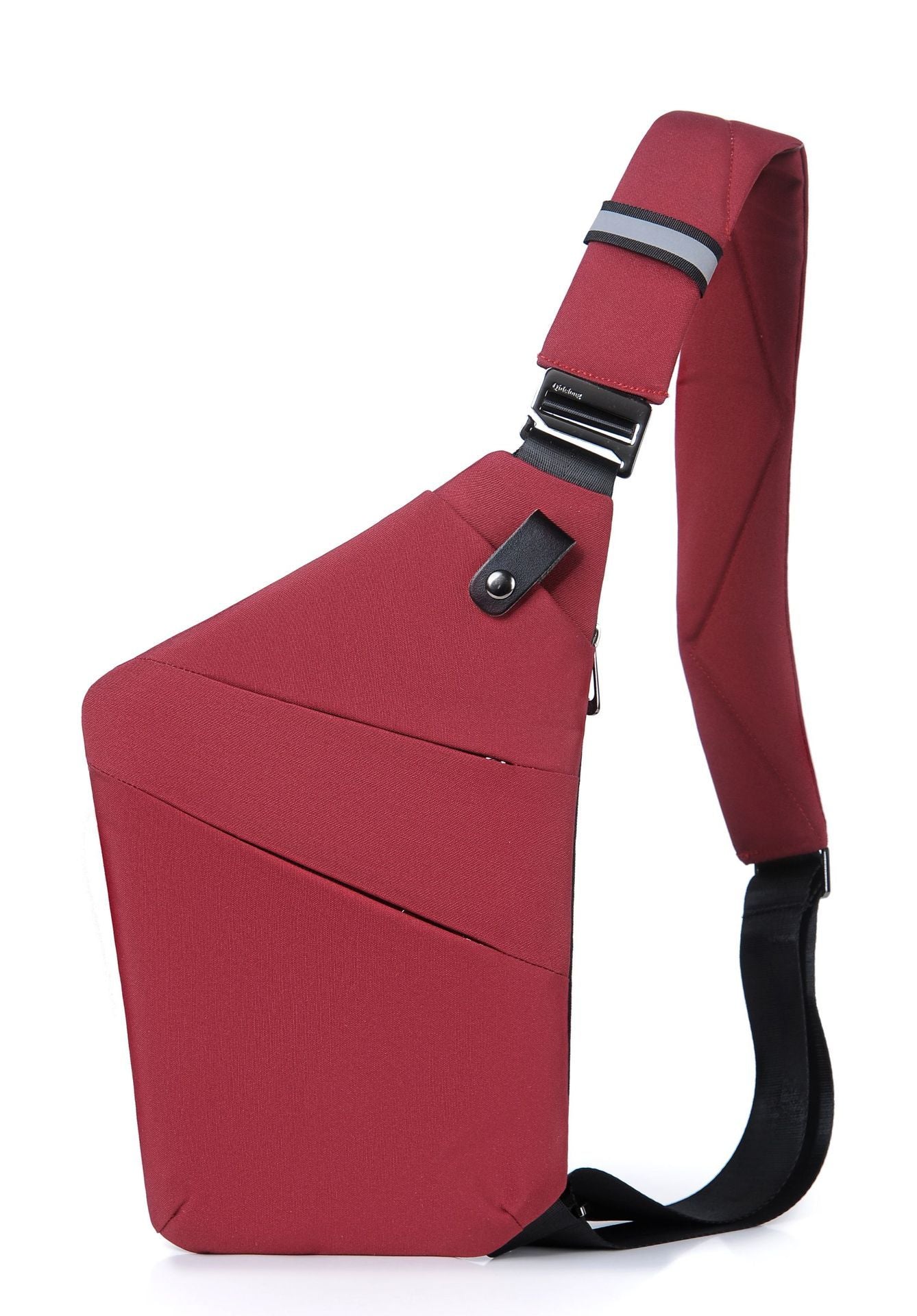 Men's Fashion Casual Travel Sling Crossbody Bag Men DealSniper.net Wine Red