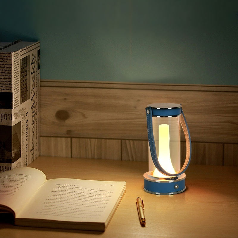Creative Rechargeable Atmosphere Camping Leather Portable Table Lamp Home Decor Gym From House