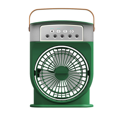 Portable USB Air Conditioner Cooling Fan With 5 Sprays House dealsniper-net Green Chargeable