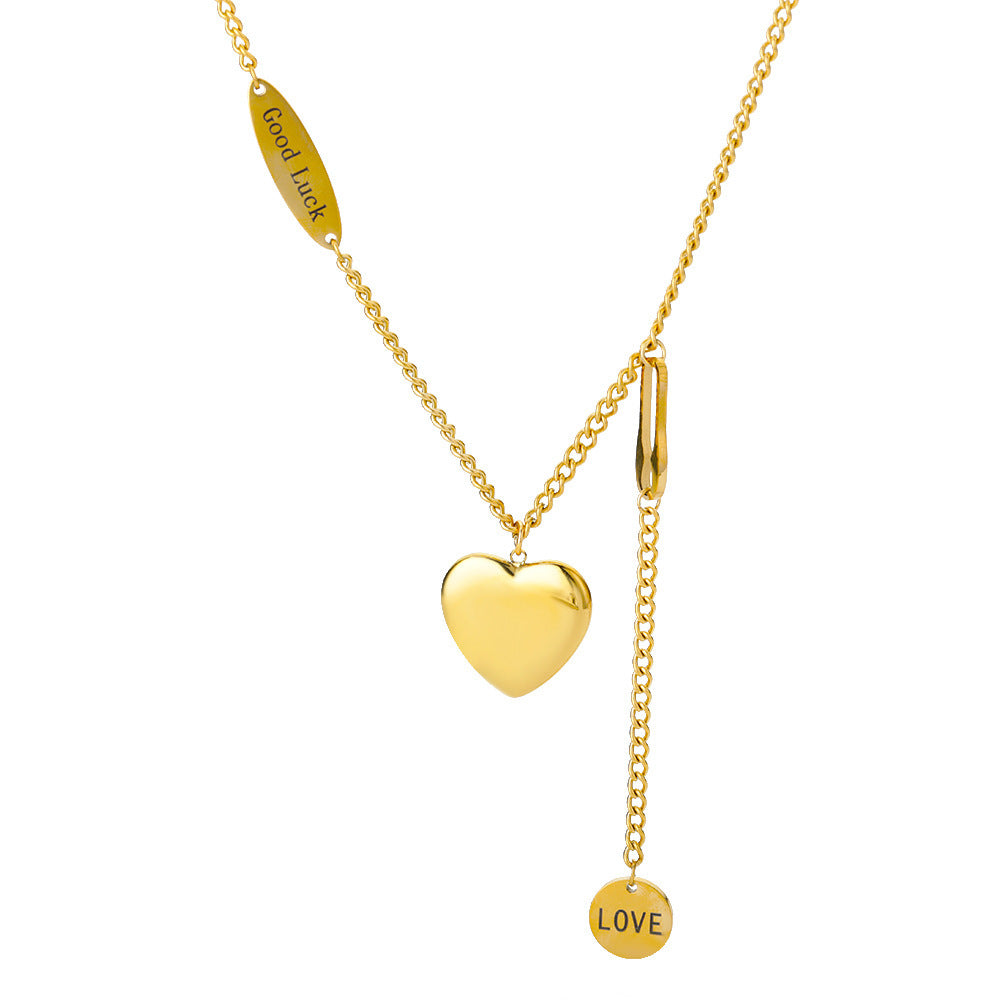 Fashion Jewelry Multilayer Heart Pendant Necklaces Jewelry dealsniper-net 3603style Gold