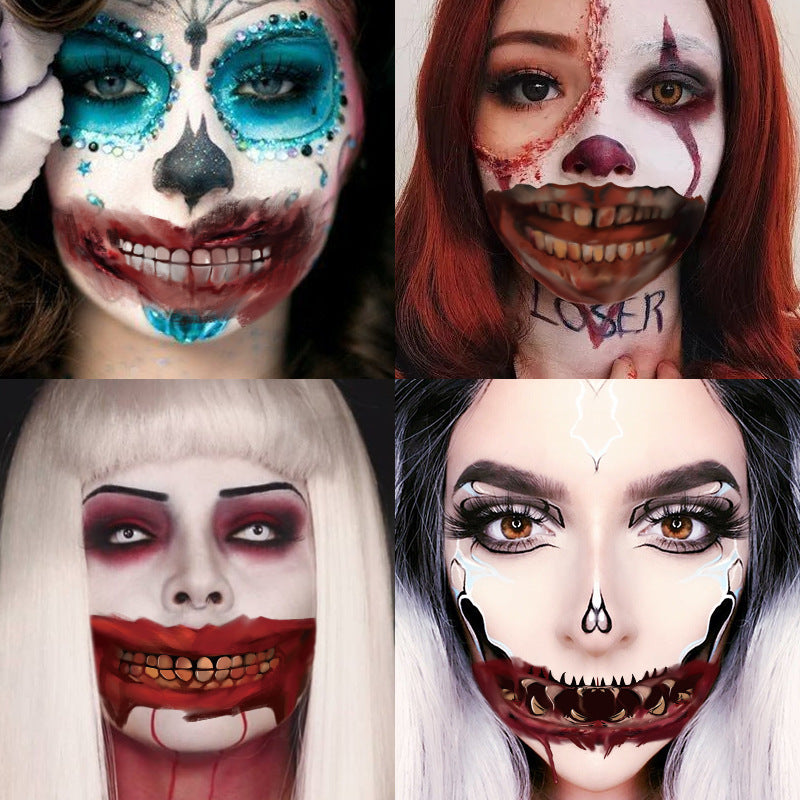 Halloween Mouth Tattoo Stickers