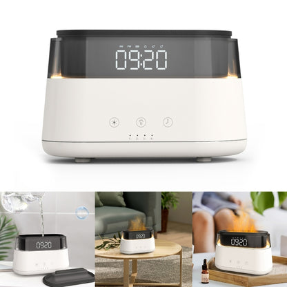 Flame Humidifier With Clock Bedroom