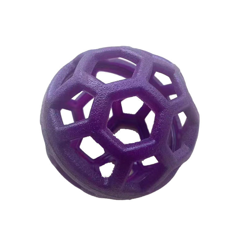 Dog Chew Ball Toy TPR Pets Interactive Training Toys Pets dealsniper-net Purple Empty Ball 9cm