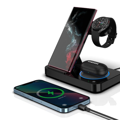 Four In One Foldable Wireless Charger Electronics Gym From House Black Samsung Four in One USB