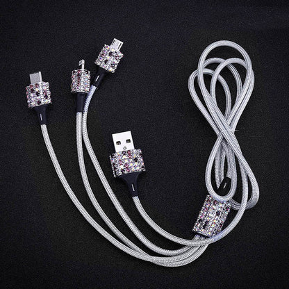 Fast Charging Mobile Phone Charger Bracket Vehicle Gym From House Purple diamond Line