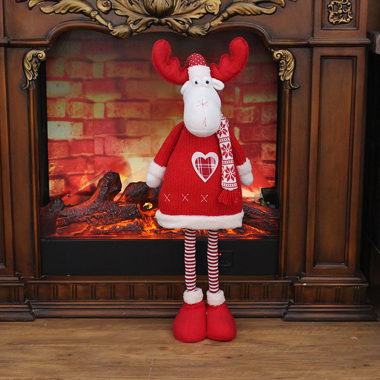 Christmas Decorations For Home Big Santa Claus Doll Holidays DealSniper.net Telescopic deer