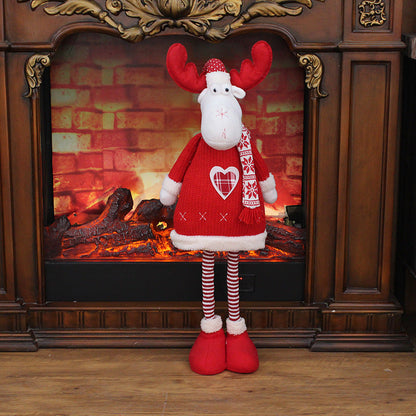 Christmas Decorations For Home Big Santa Claus Doll Holidays DealSniper.net Telescopic deer