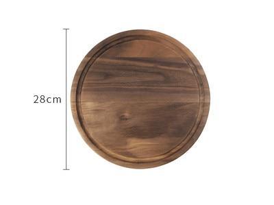 Black Walnut Wood Cutting Board Creative Whole Tray Fruit Kitchen dealsniper-net Round