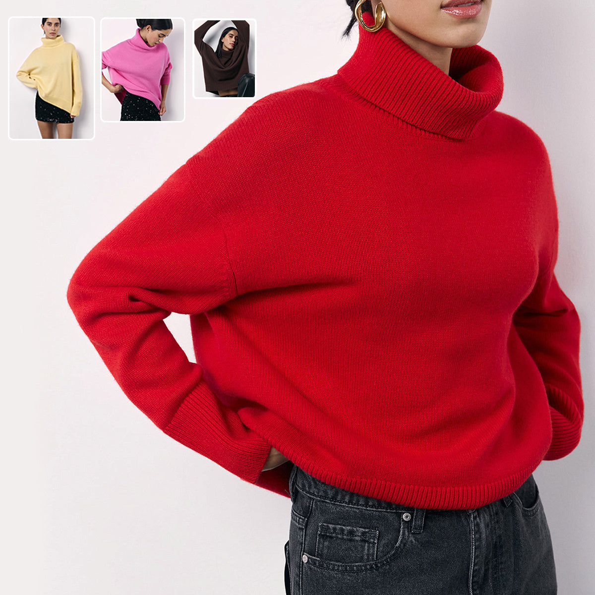 Winter Turtleneck Sweater Fashion Personality Long Sleeve Women dealsniper-net