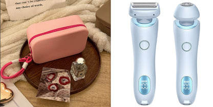 2 In 1 Hair Removal Epilator USB Rechargeable Trimmer Beauty dealsniper-net Blue and Rouge Gouache set USB