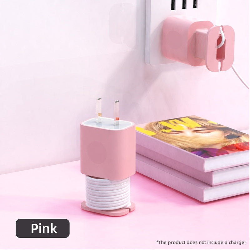 Data Cable Organizer Power Adapter Protective Case Cover Gadgets dealsniper-net Pink