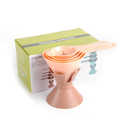Plastic Funnel Six-in-one Multifunctional Set Kitchen DealSniper.net Nordic pink Including color box