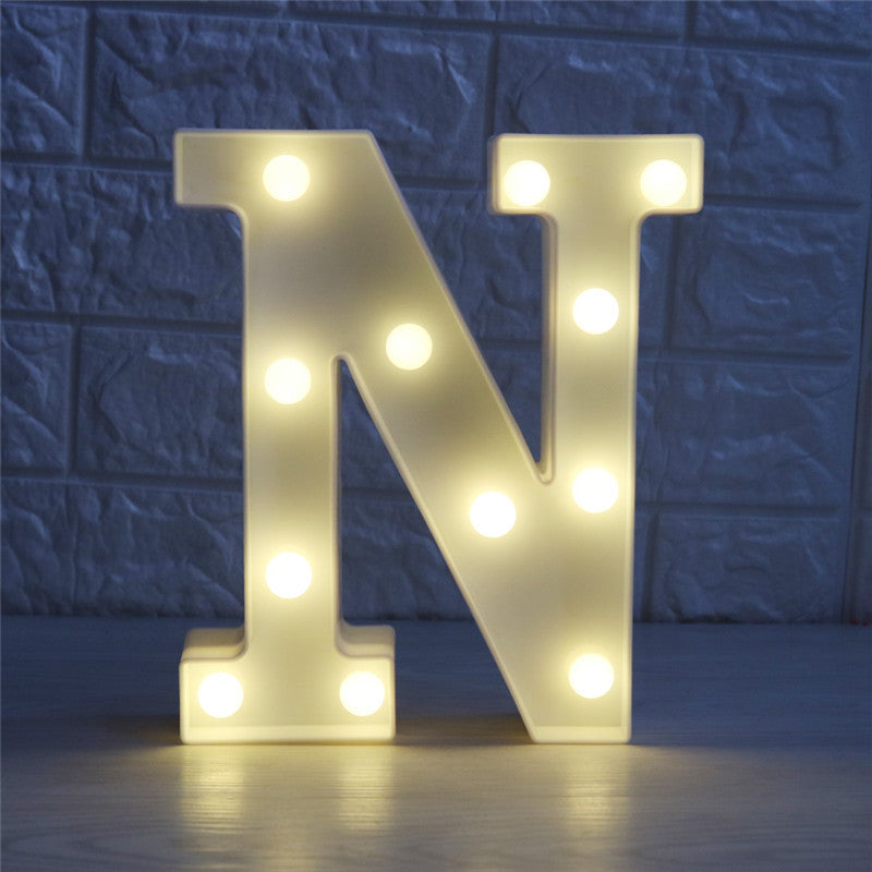 26 Letters White LED Night Light Marquee Sign Alphabet Lamp Home dealsniper-net N