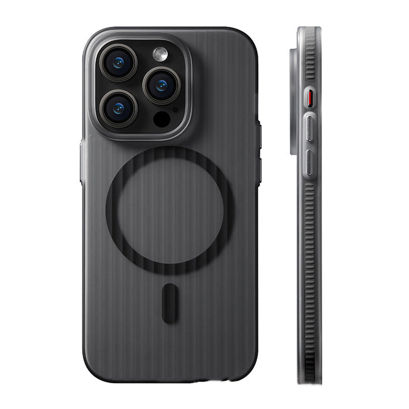 Applicable To Iphone15promax Phone Case Skin-sensitive Striped Electronics DealSniper.net Black And Black Edge IPhone 16