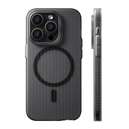 Applicable To Iphone15promax Phone Case Skin-sensitive Striped Electronics DealSniper.net Black And Black Edge IPhone 16