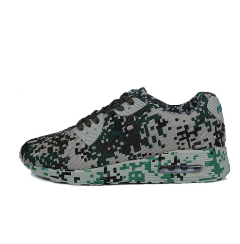 Camouflage air cushion shoes fashion men and women sports shoes Women dealsniper-net Army Green 38