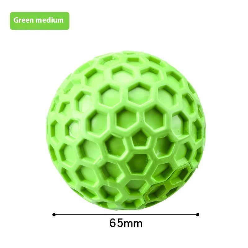 Dog Vocalization Bite-resistant Molar Relieving Stuffy Toy Ball Pets dealsniper-net Green Medium 65mm