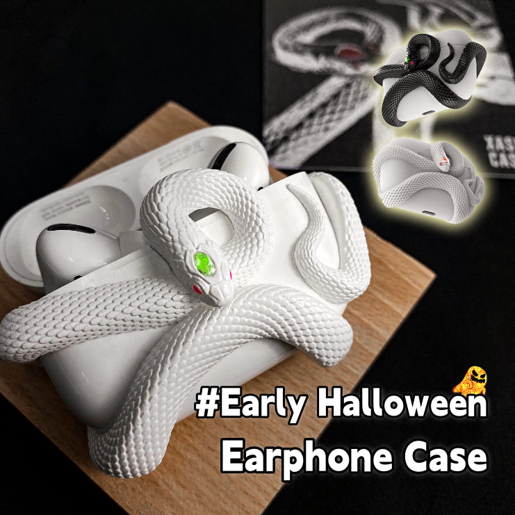 Creative Horrible Snake Wireless Earphone Case Headset Protective Case Electronics dealsniper-net