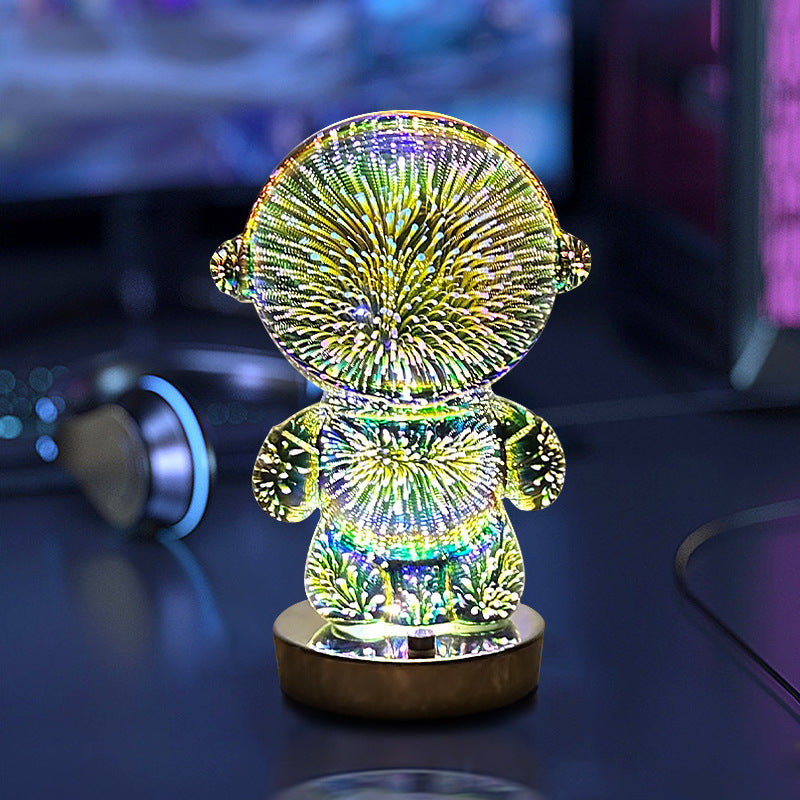 Fireworks Astronaut Atmosphere Light 3D Stereo Astronaut Home Decor Gym From House