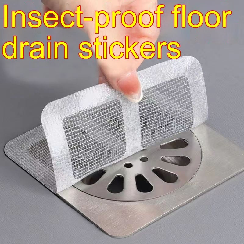 Disposable Self-adhesive Tian Zi Floor Drain Sheet Anti-hair