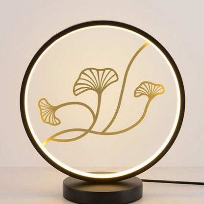 Modern Table Lamp 3D LED Desk Lamp Study Lamp USB Home Decor dealsniper-net Lotus leaf USB warm