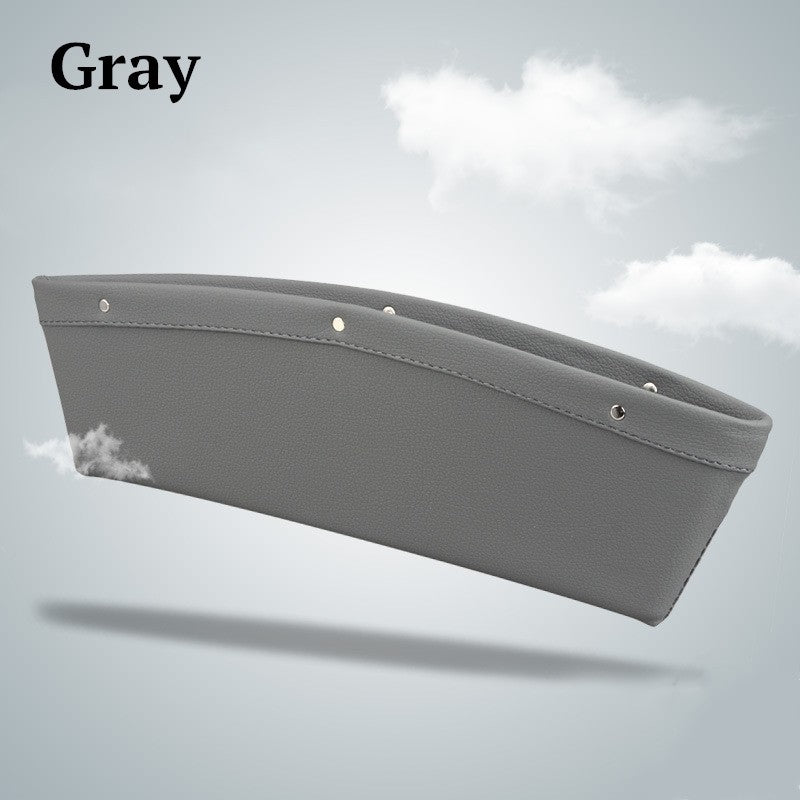 Car Organizer Box Caddy Catcher PU Leather Seat Gap Storage Bag Vehicle DealSniper.net Gray 1pc
