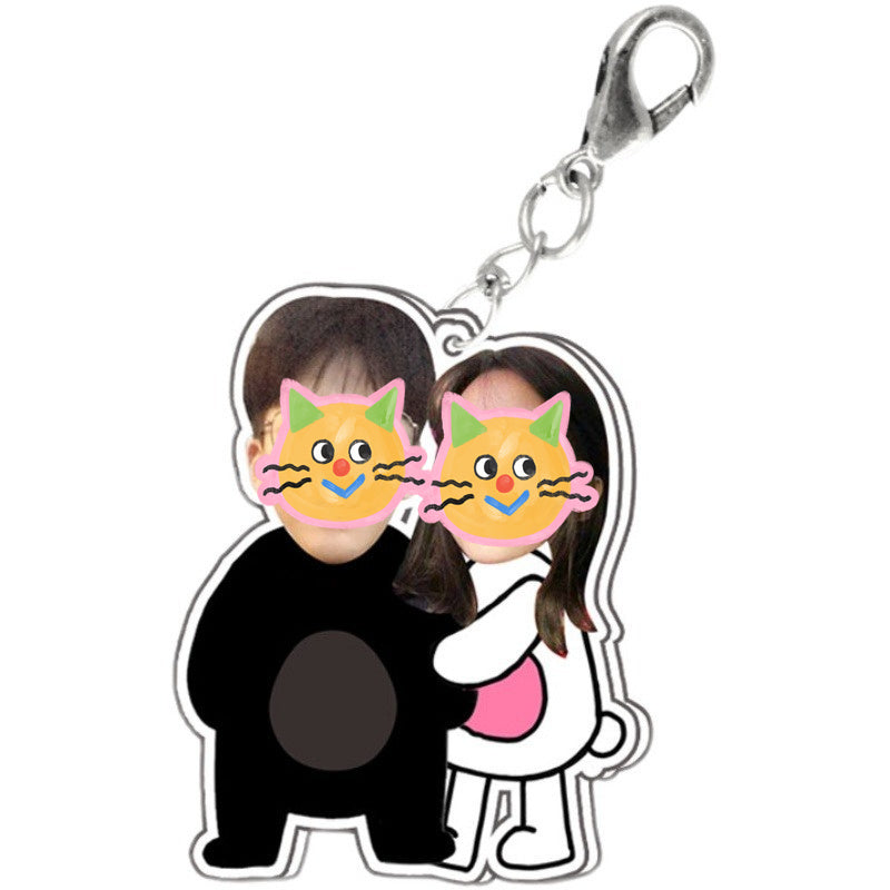 Acrylic Photo Cartoon Key Button Pendant Ornaments Gadgets DealSniper.net