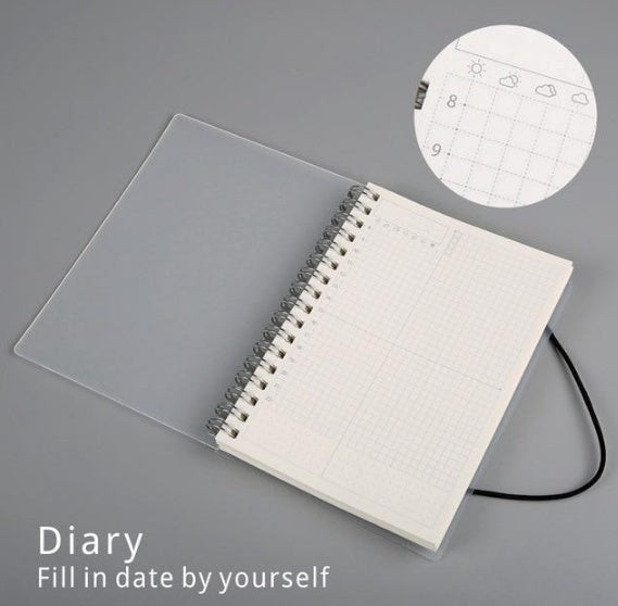 Plastic Cover Bound Spiral Coil Notebook Electronics dealsniper-net Diary A5