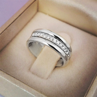Simple Golden Sliver Rhinestones Ring Fashion Jewelry Gym From House White gold 10