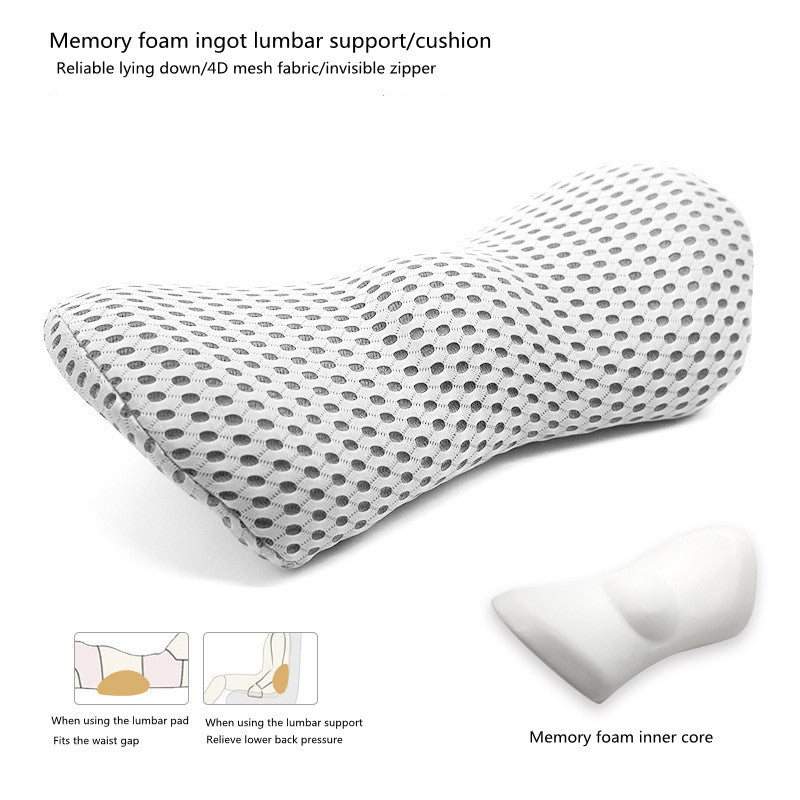 Lumbar Support Pillow For Side Sleepers Pregnancy Relieve Hip Health dealsniper-net Light gray grid