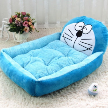 Kennel removable and washable Teddy cartoon pet nest Pets dealsniper-net Robot cat L