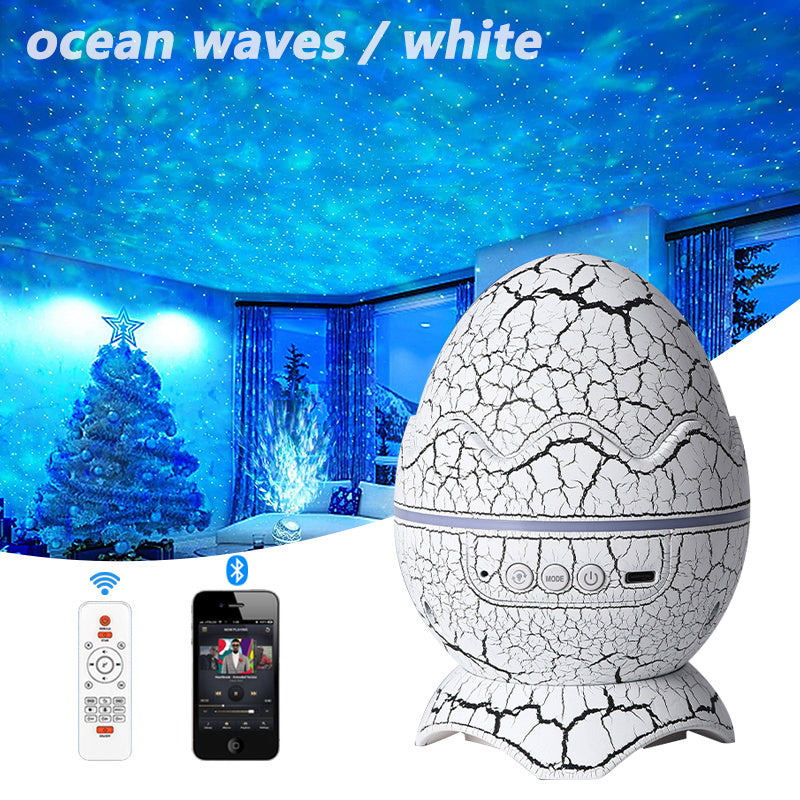 New Star Light Crack Translucent Dinosaur Egg Water Ripple Home Decor dealsniper-net Crack White Dinosaur egg star light USB