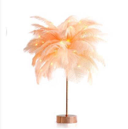 Feather Lamp Nordic Desk Lamp European-Style Night Light Home Decor dealsniper-net