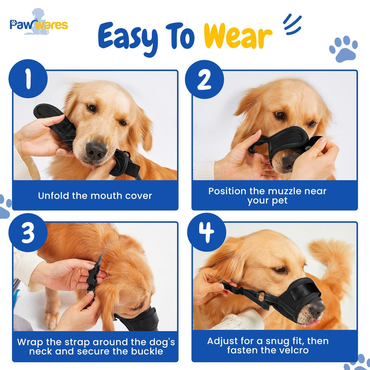 New Cotton Dog Muzzle, Anti-Bite And Anti-Accidental Eating Pets DealSniper.net