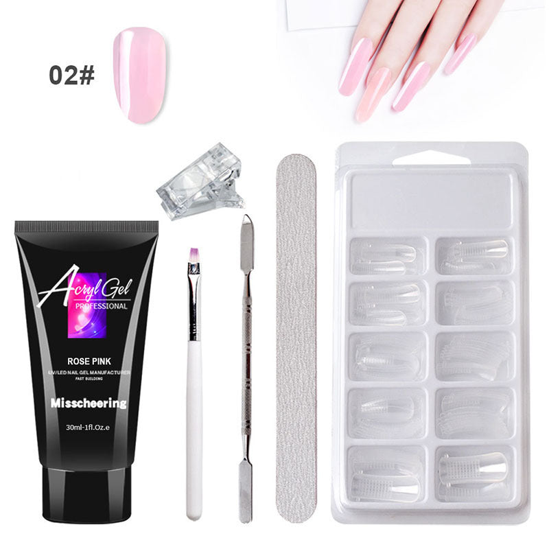 Painless Extension Gel Nail Art Without Paper Holder Beauty dealsniper-net 2 Color