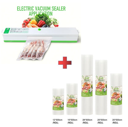 Household Vacuum Sealing Machine Kitchen dealsniper-net Green with 5rolls EU