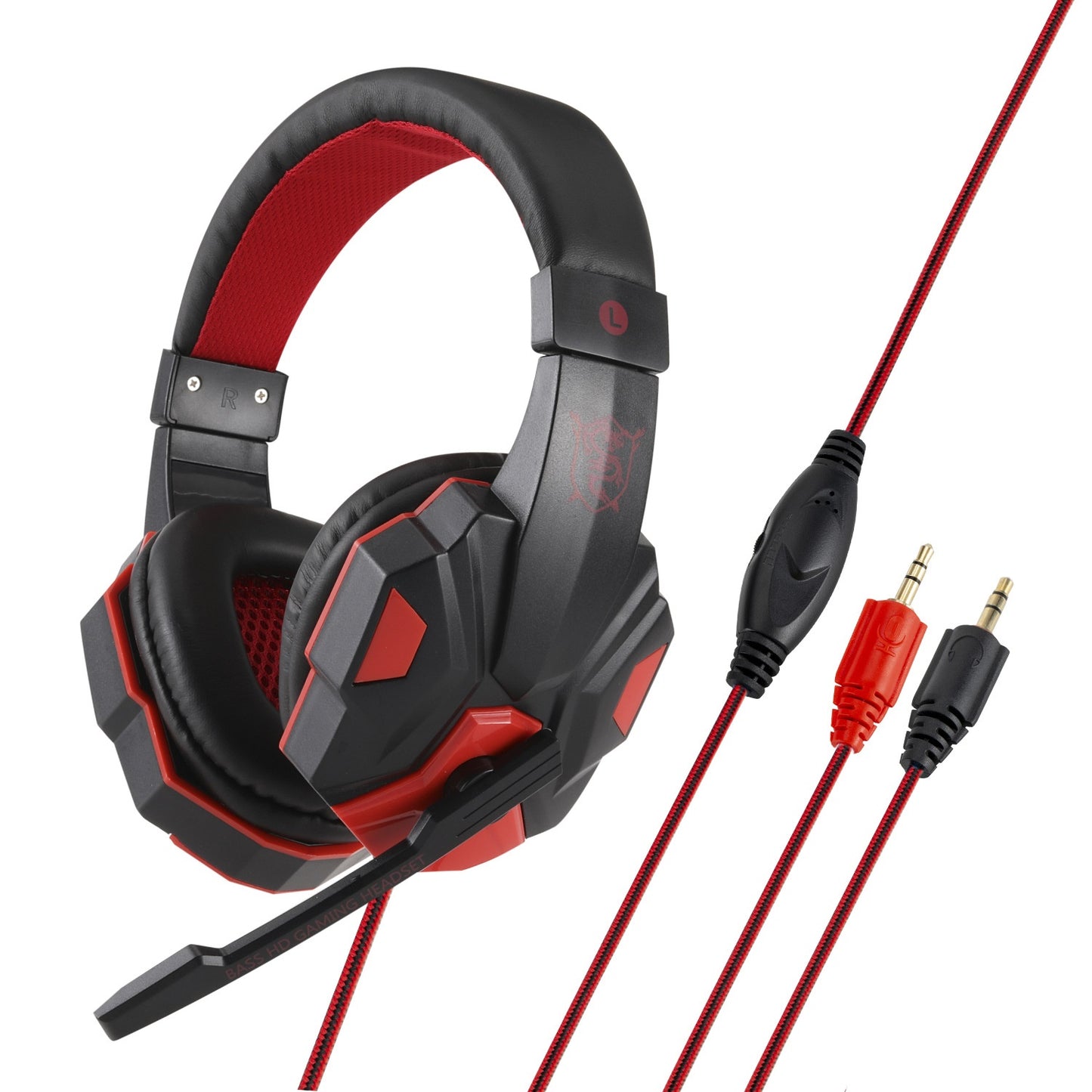 headphones Gadgets dealsniper-net Black red No light