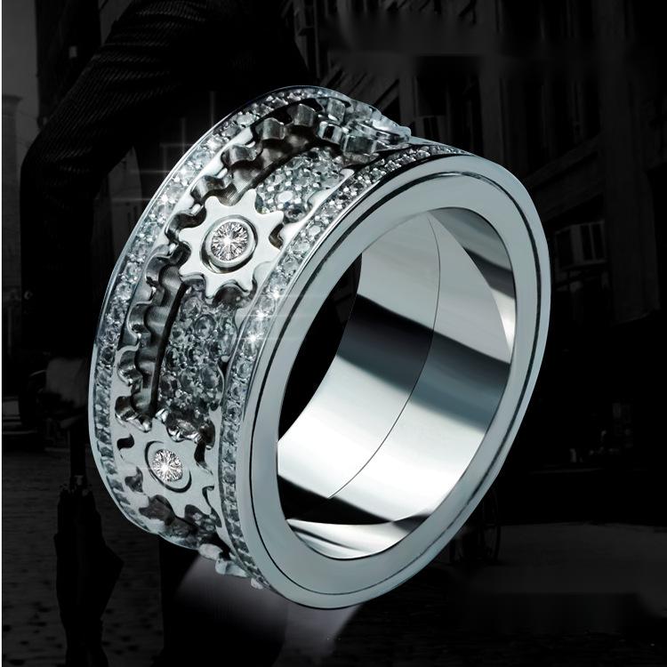 Inlaid stone inlaid with gypsophila diamond gear Jewelry Gym From House