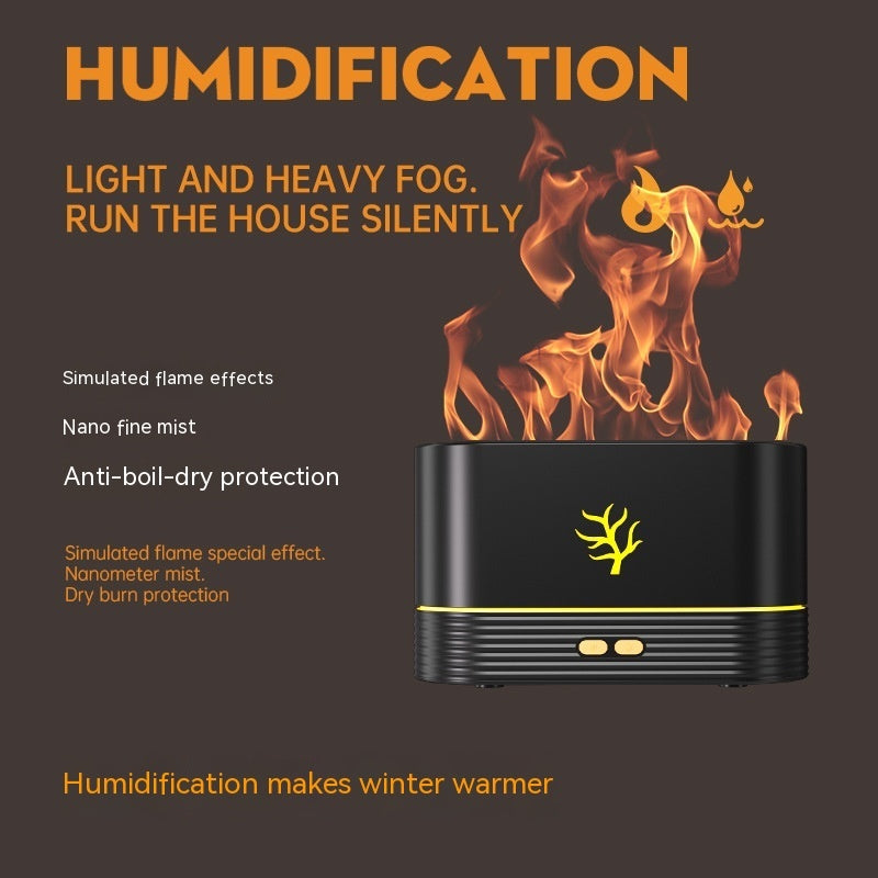 Flame Humidifier USB Smart Timing LED Electric Aroma Diffuser Home Decor dealsniper-net