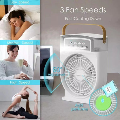 Portable USB Air Conditioner Cooling Fan With 5 Sprays House dealsniper-net