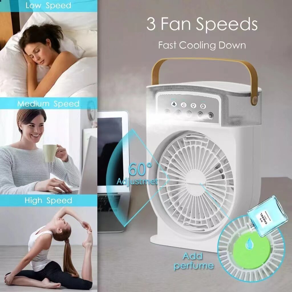Portable USB Air Conditioner Cooling Fan Air Cooler Humidifiers Gadgets DealSniper.net