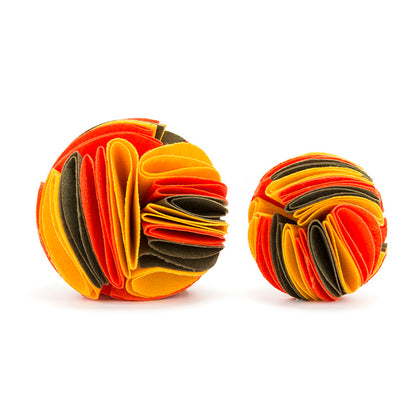 Foldable Dog Snuffle Ball Dog Training Toys Increase IQ Pets dealsniper-net L Yellow orange brown