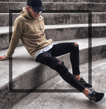 Streetwear Ripped Jeans Men dealsniper-net