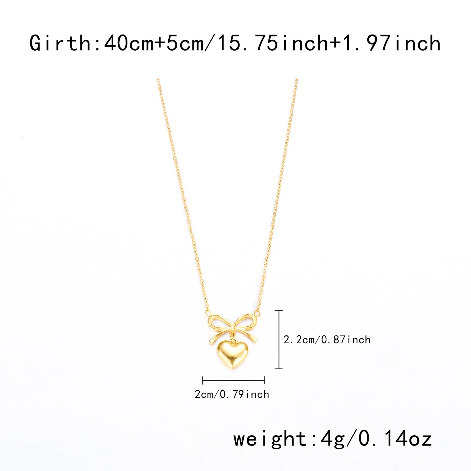 Stainless Steel New Fashion Fine Waterproof Jewelry Love Heart Jewelry dealsniper-net NC24Y0651